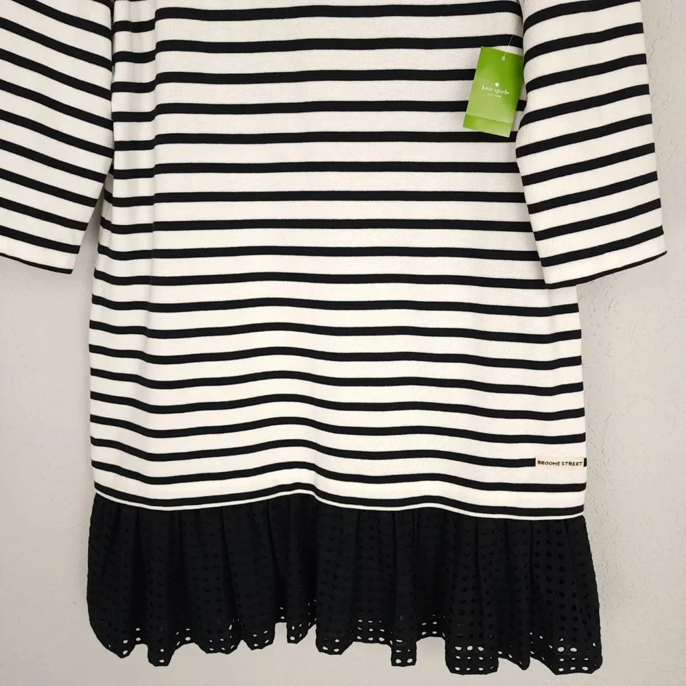 kate spade Black and White Striped Mini Dress